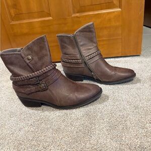 BareTraps Dark Brown Ankle Booties